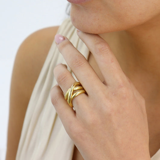 Overlap Stripes Ring - Ring