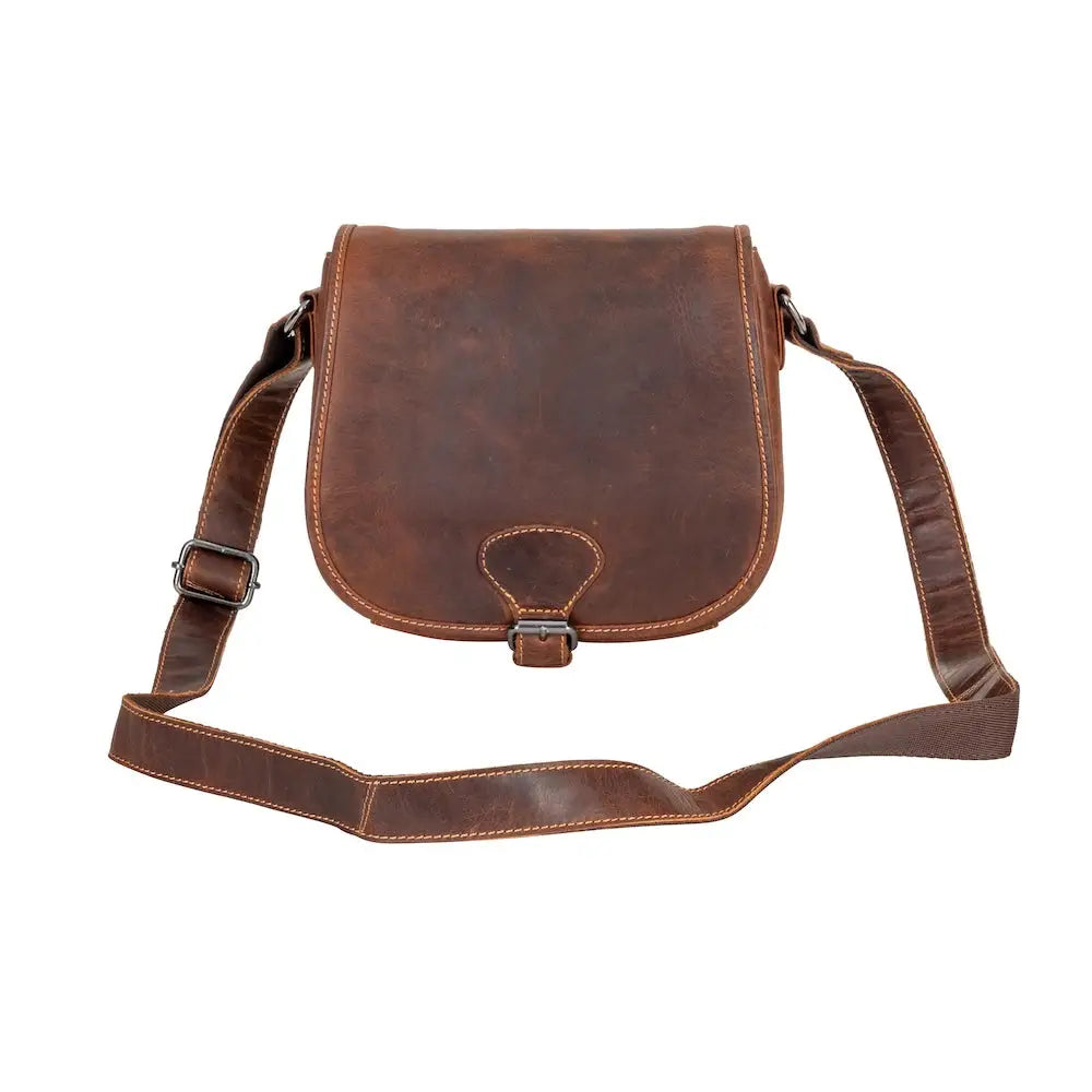 Brown Lennon Crossbody Bag - Full-Grain Leather Shoulder Bag