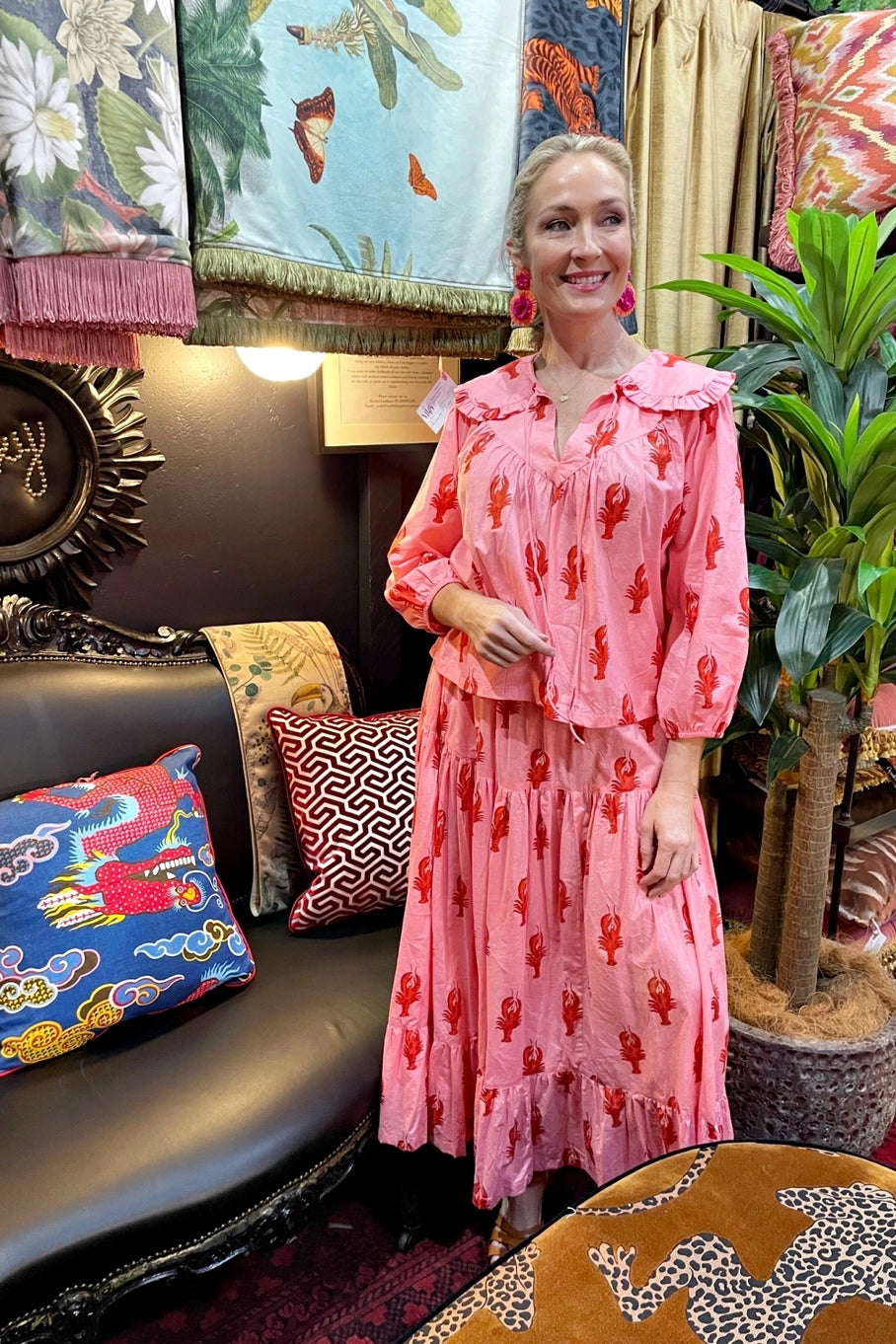 Lala Blouse - Little Lobster Pink