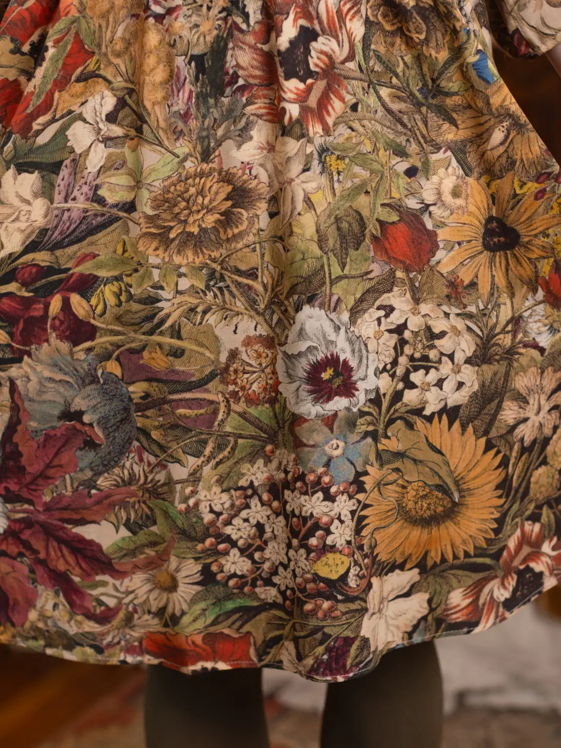 Golden Hour Artist Dress Tunic w/ Pockets & Floral Print