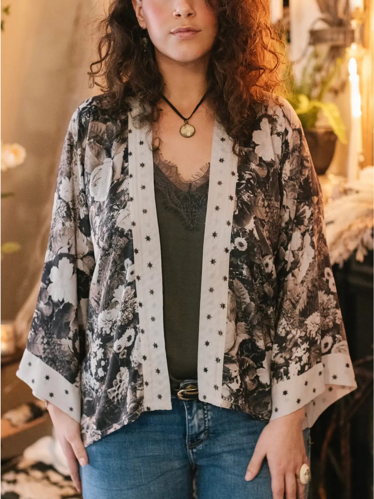 The Looking Glass Cropped Kimono