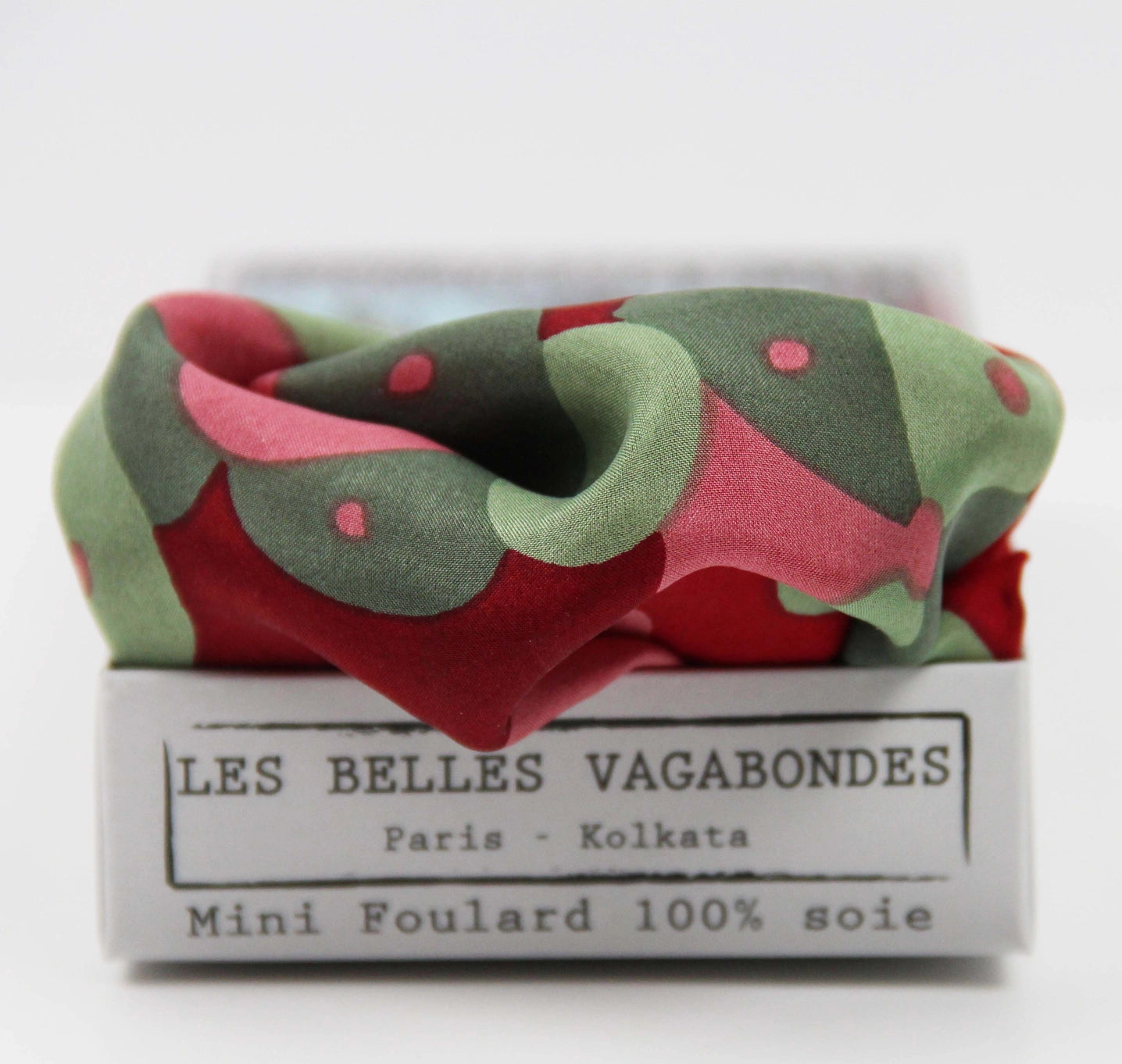 Mini Sakura Red Silk Scarf