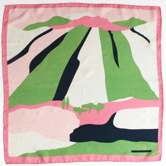 Mini Vivaro Khaki Silk Scarf