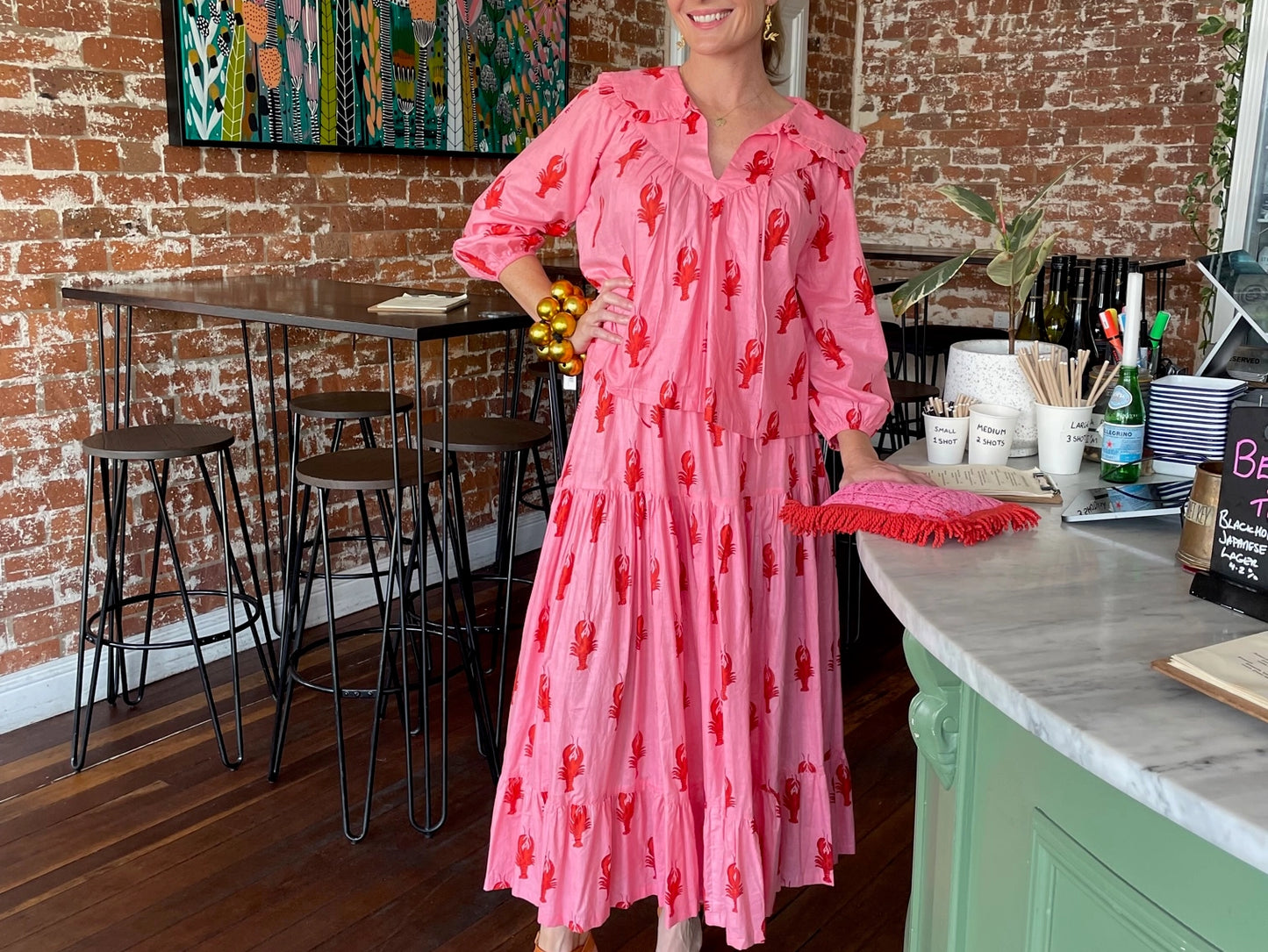 Lala Blouse - Little Lobster Pink