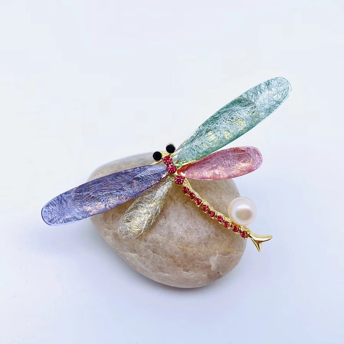 Beautiful Coloured Dragonfly Brooch