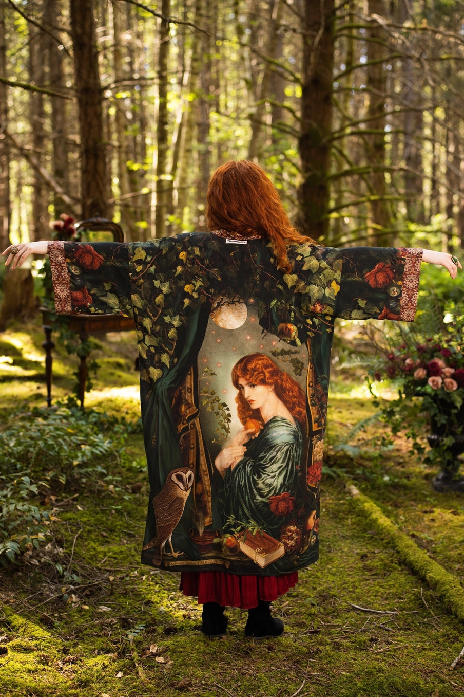 Solstice Opera Duster Kimono Robe w/ Persephone & Moon
