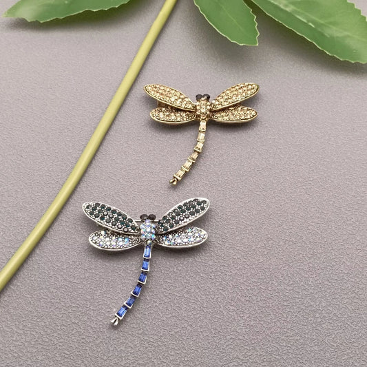 Rhinestone Dragonfly Brooch