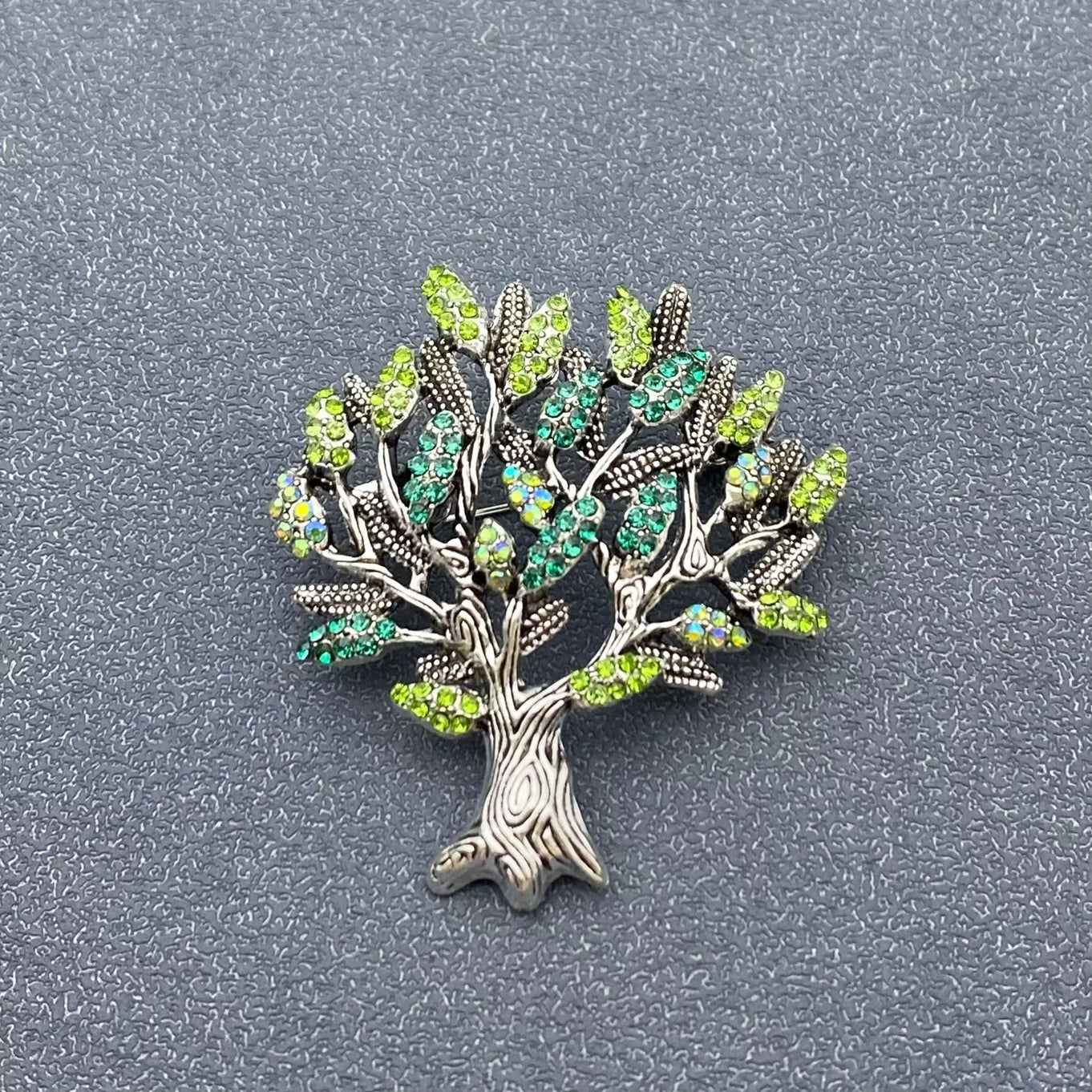 Rhinestone Tree Brooch
