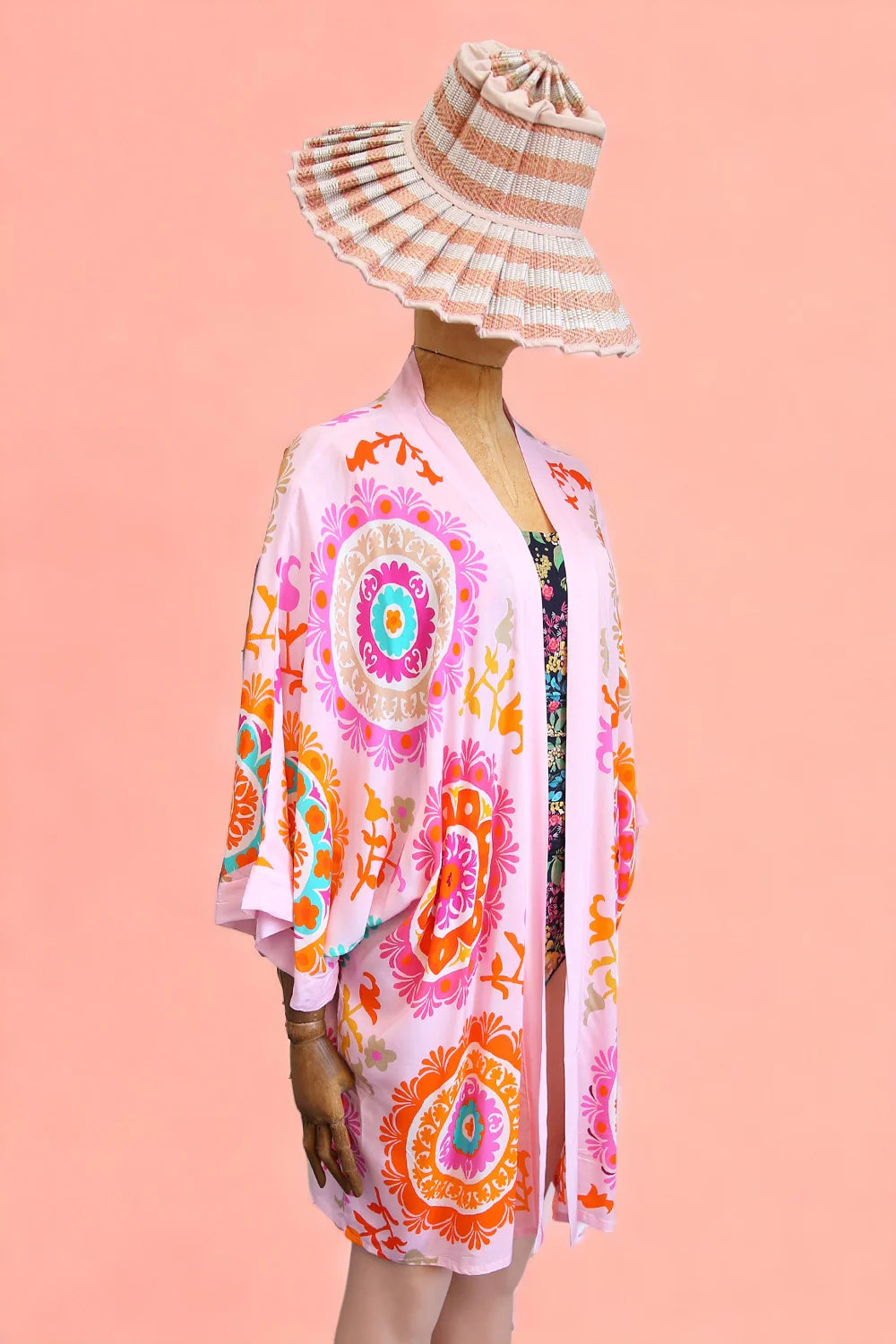 Anna Chandler Kimono - Pink Suzani