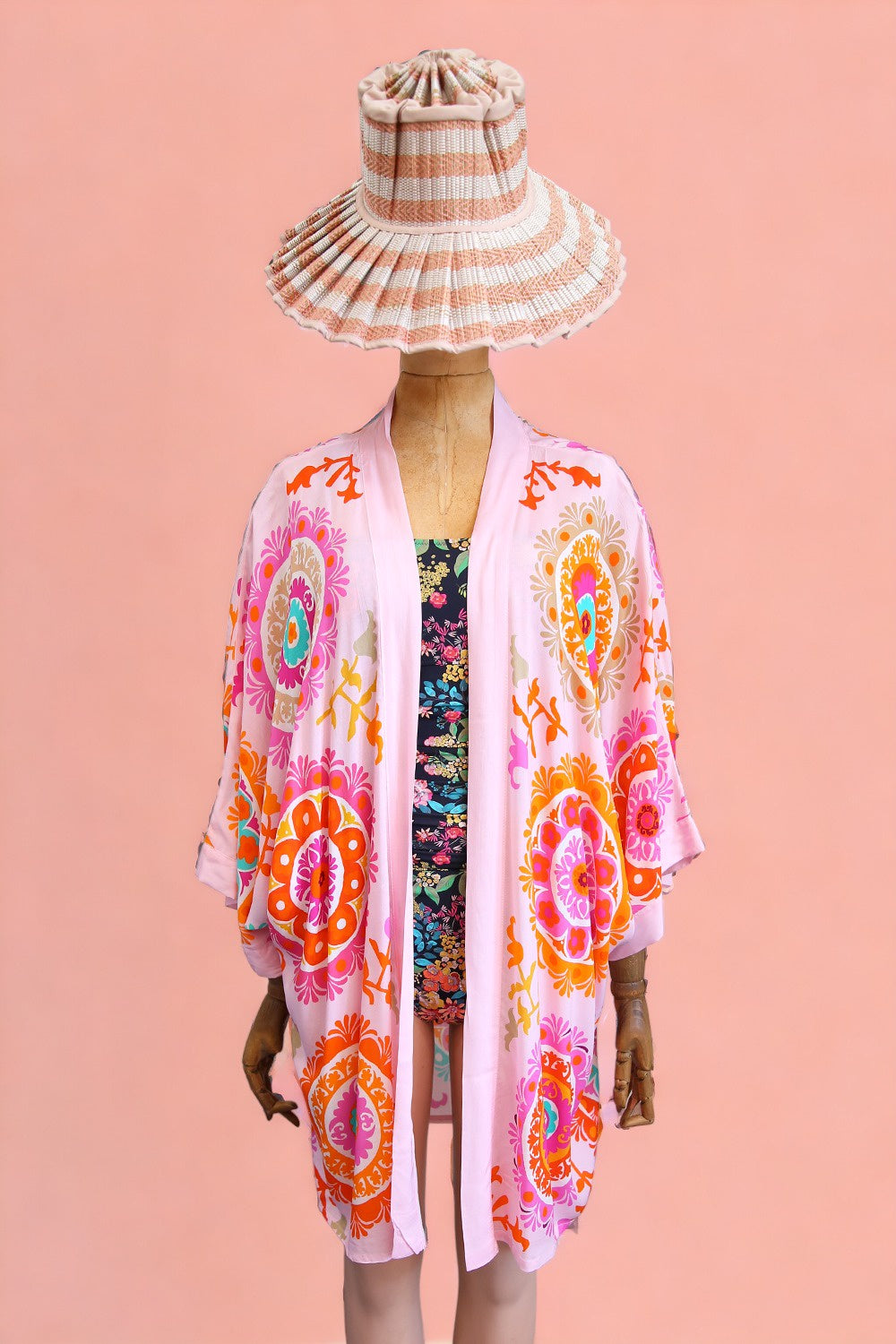 Anna Chandler Kimono - Pink Suzani