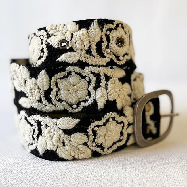 Two-Tone Belt Black & Cream