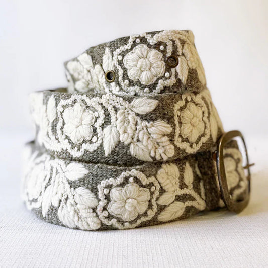 Two-Toned Belt Heather & Cream