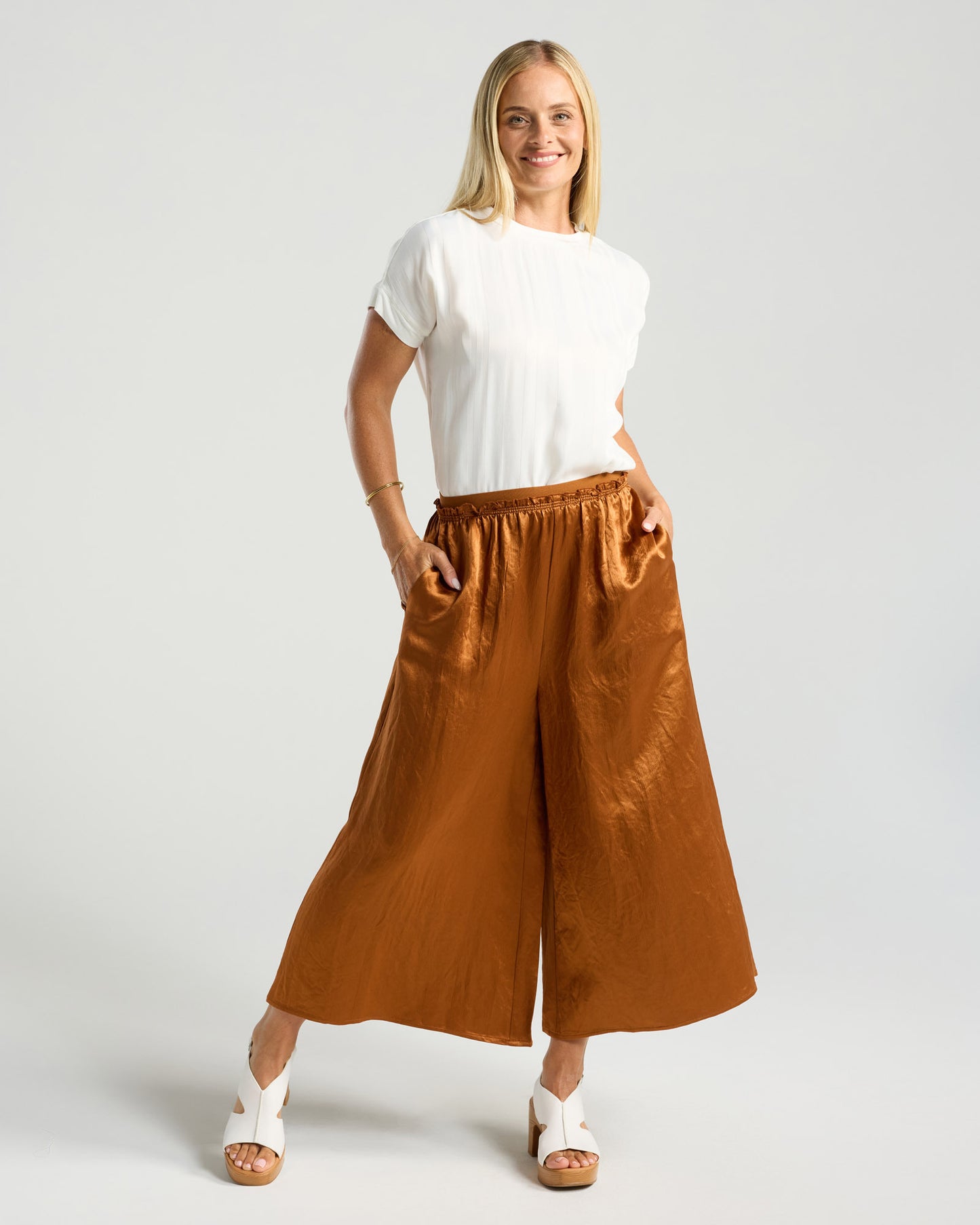 Jean Satin Cullotte - Copper