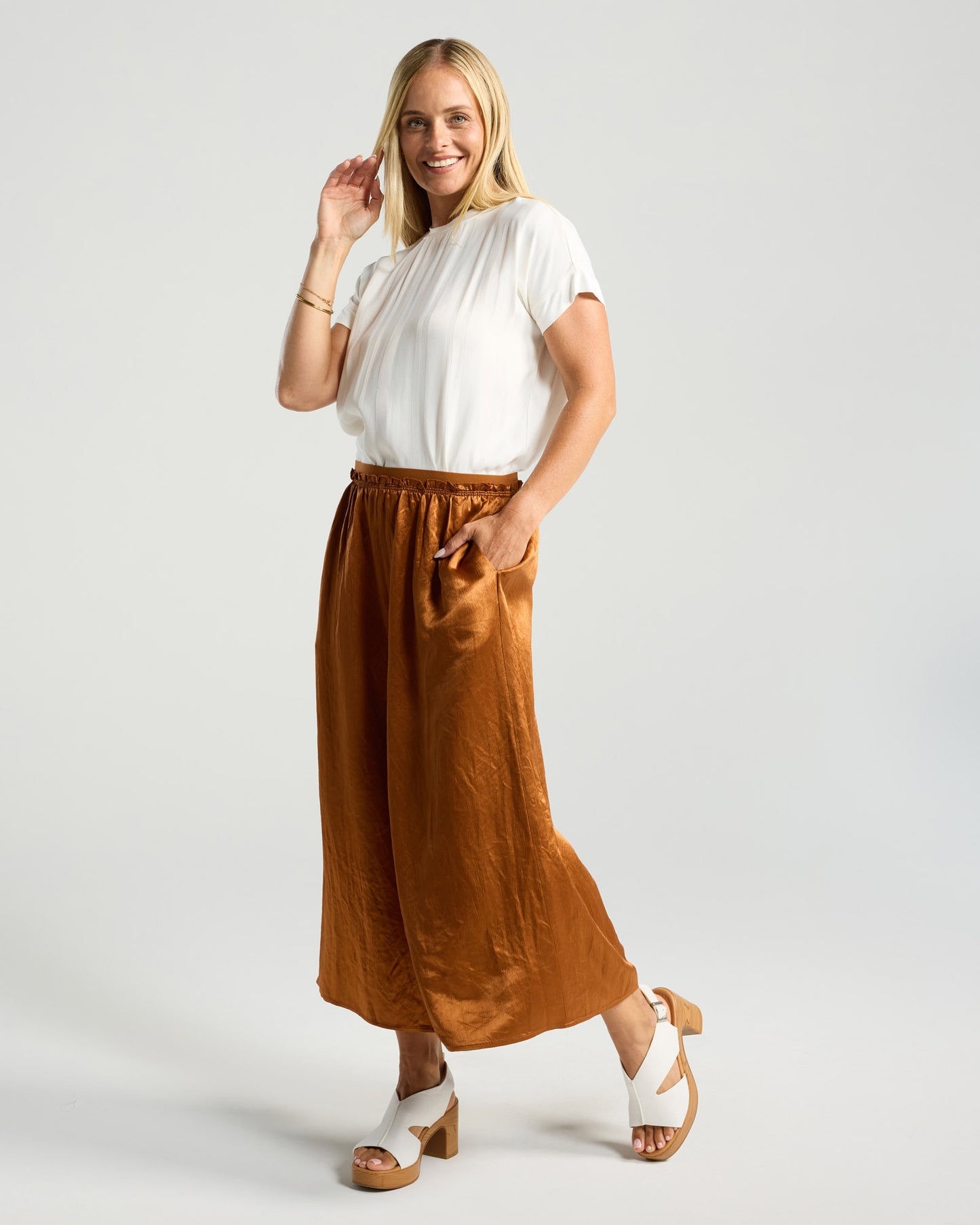 Jean Satin Cullotte - Copper