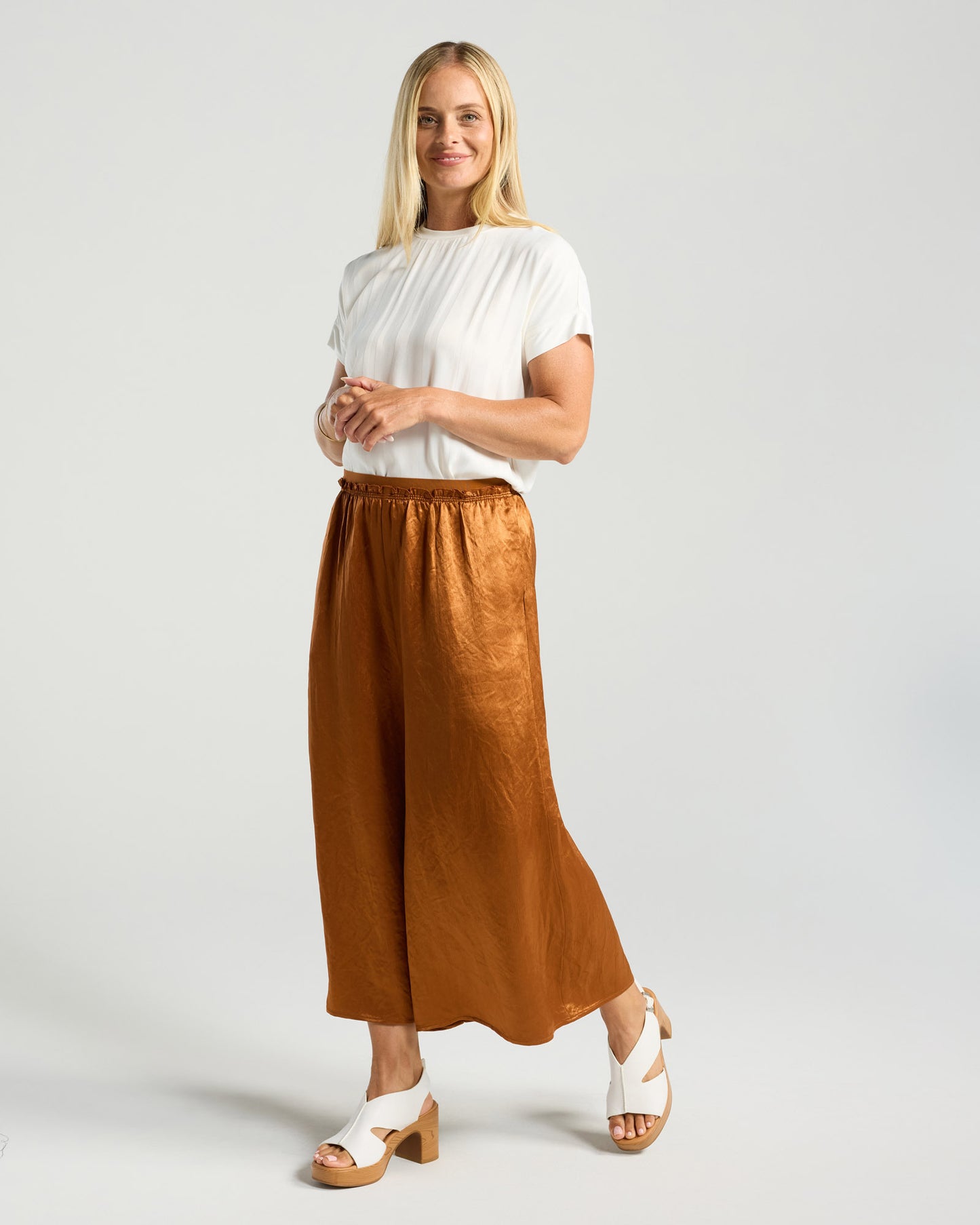 Jean Satin Cullotte - Copper