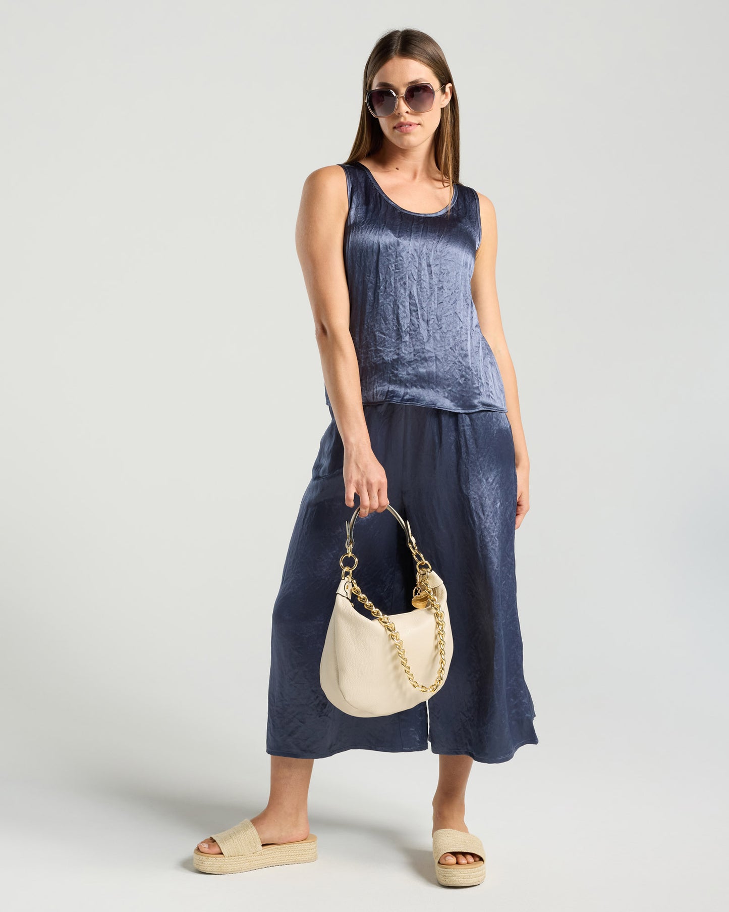 Tiffany Tank Top - Slate Blue