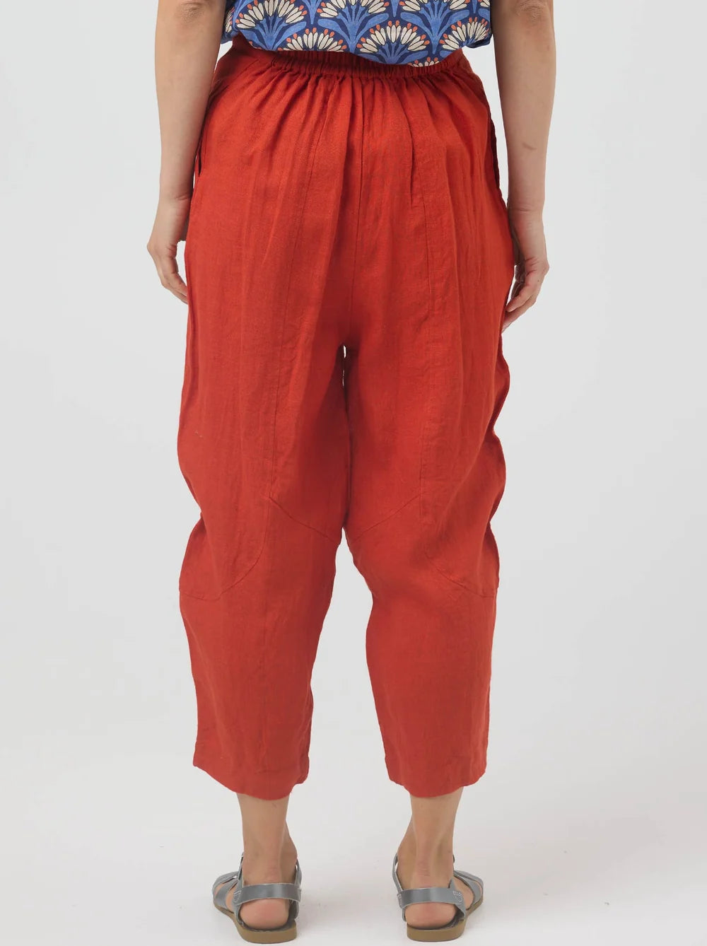 Cake Barrel Linen Pant - Red