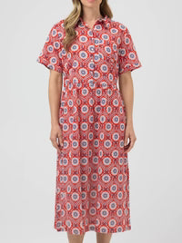 Cake City Dress - Red Folk