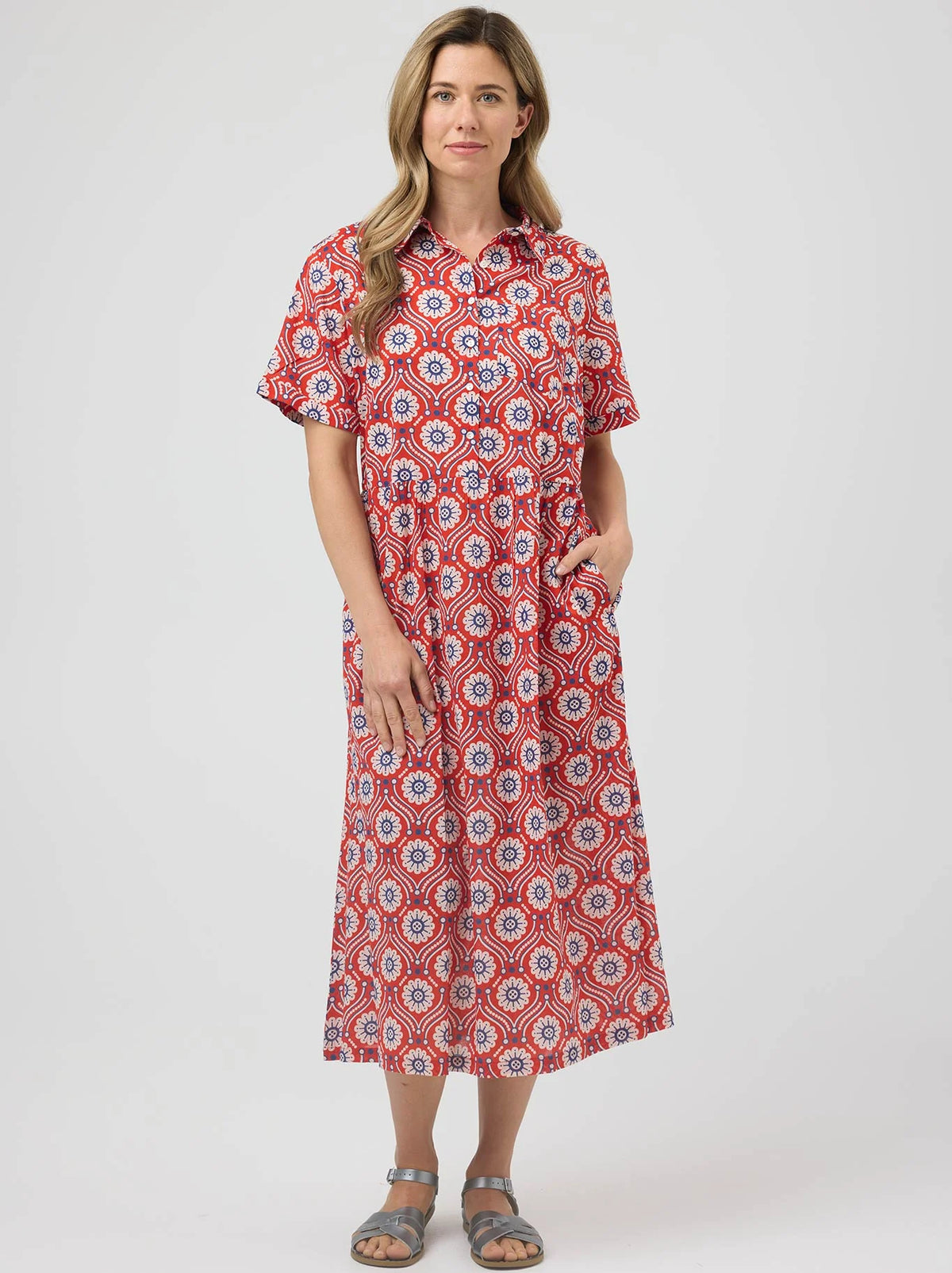 Cake City Dress - Red Folk