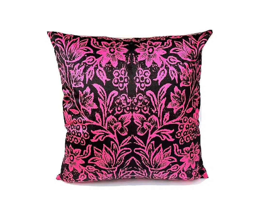 Square Velvet Cushion - Florabel Black