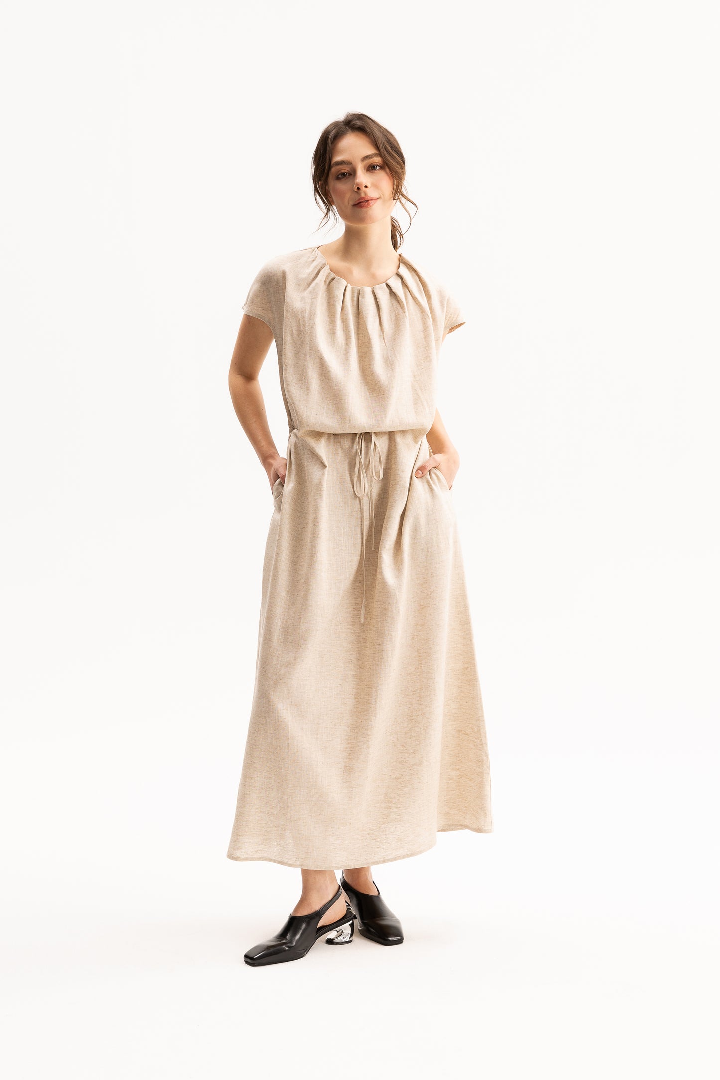 Brianna Dress - Oatmeal
