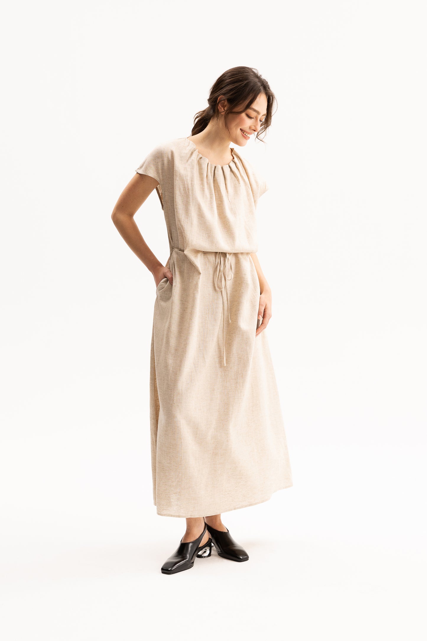 Brianna Dress - Oatmeal