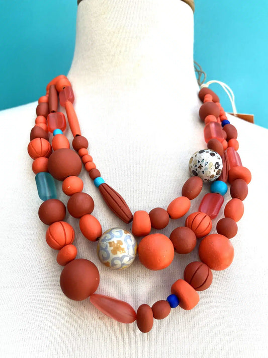 Cleo Necklace - Burnt Orange