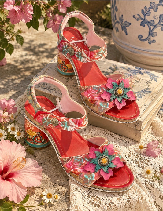 Laura Vita Framboiseo Rouge Sandal