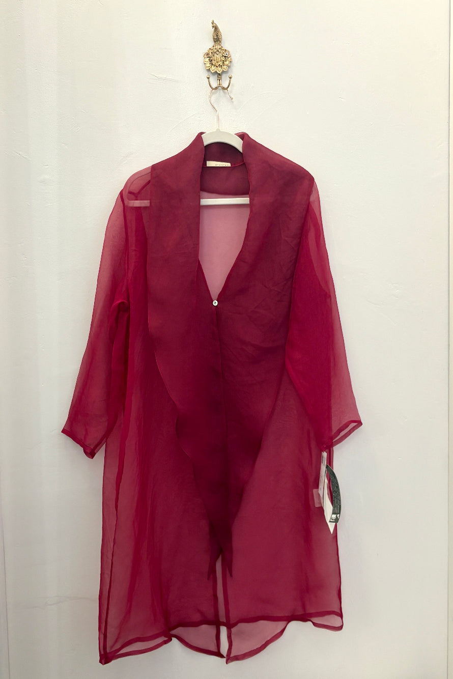 Artisan Silk Long Sheath Jacket