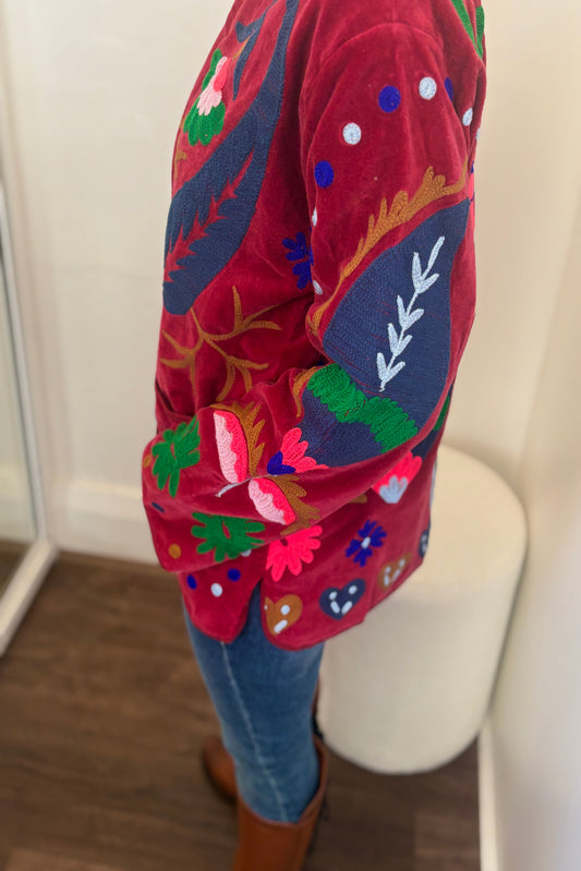 Velvet Suzani - Red Love