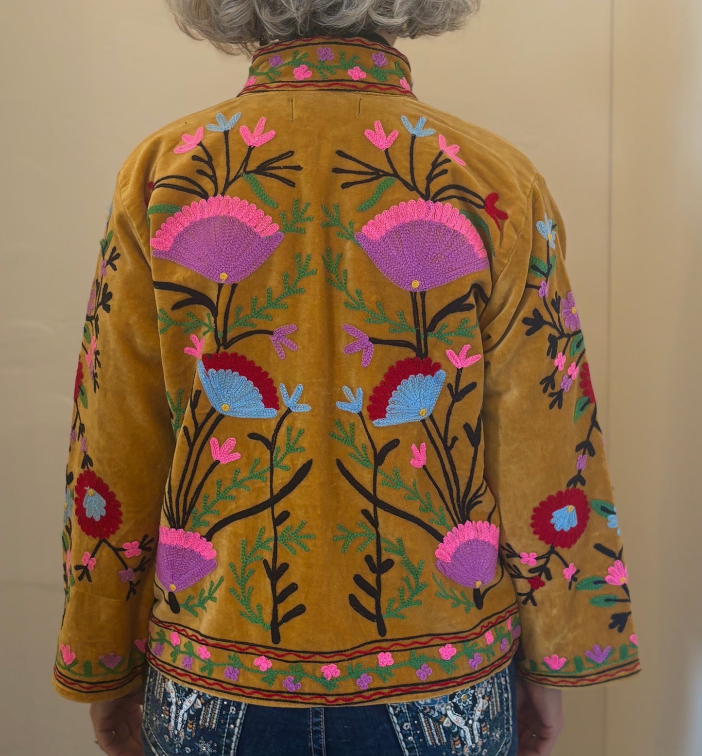 Velvet Suzani - Mustard Bloom