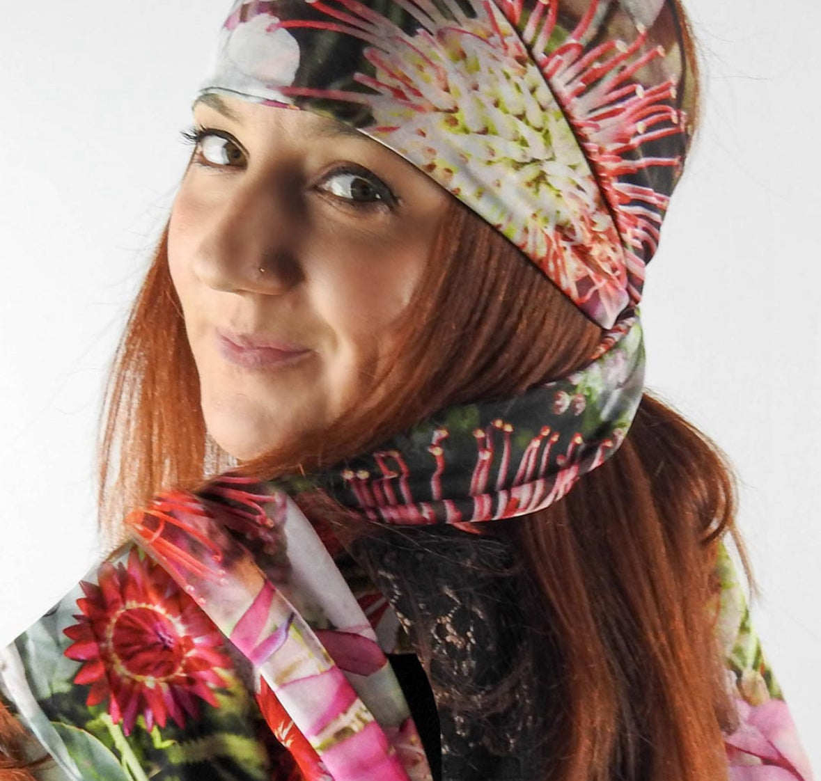 Australian Native Pink Gum Blossom Scarf