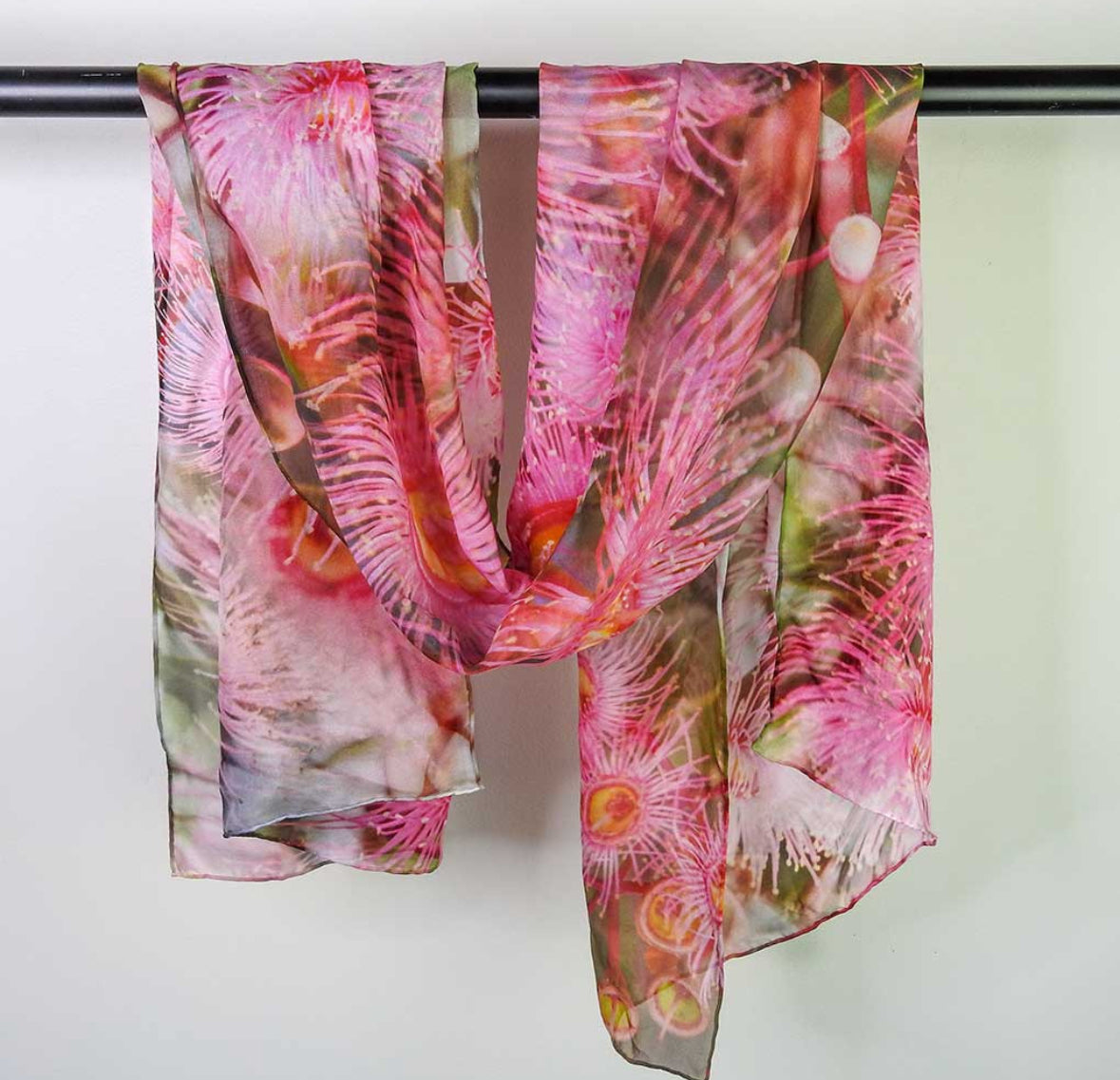 Australian Native Pink Gum Blossom Scarf