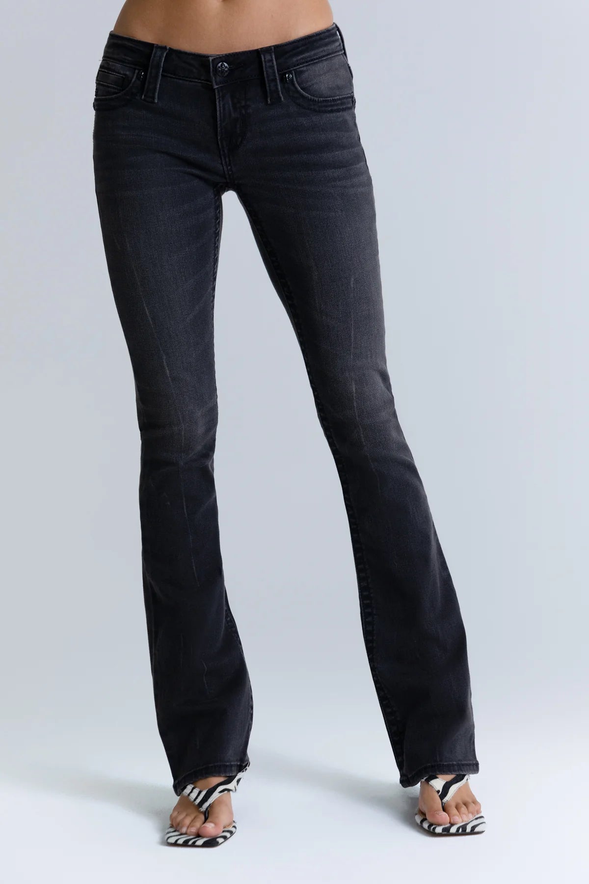 Miss Me Black Sparkle Low Rise Bootcut Jeans 32"