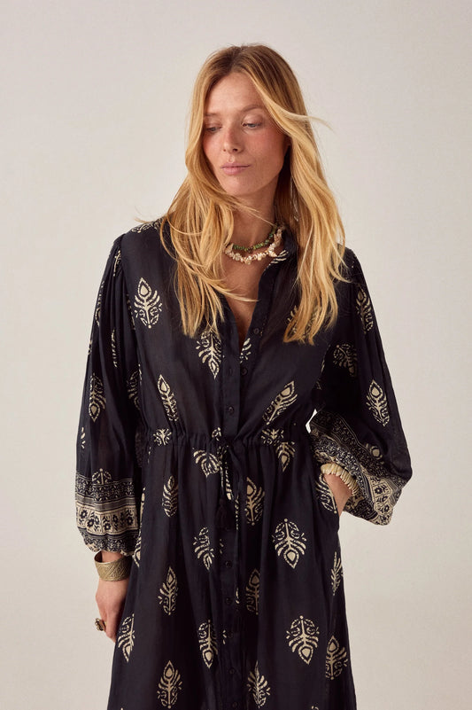 Maison Hotel Eleonora Dress - Black Henna
