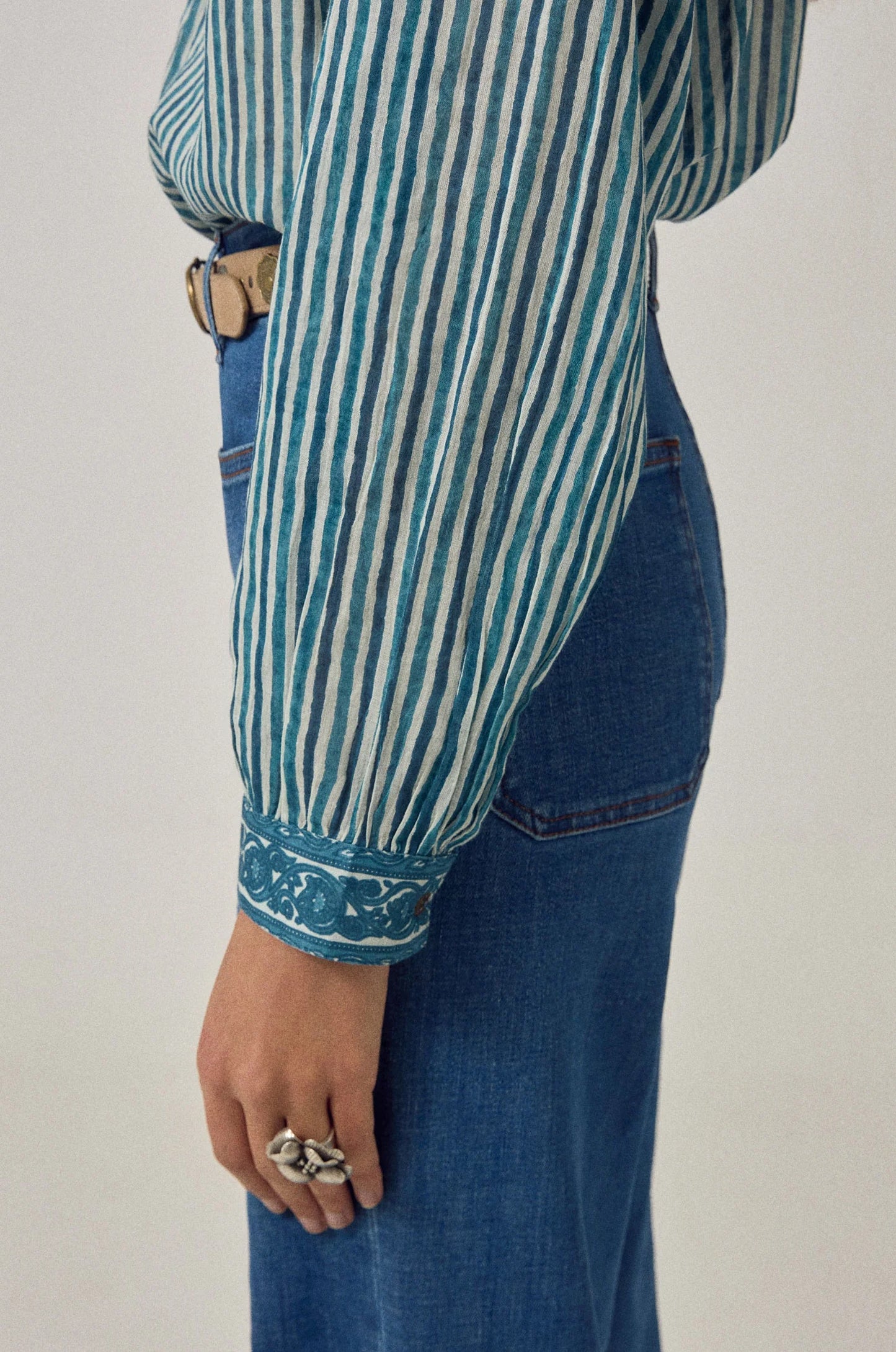 Maision Hotel Maria Shirt Mediterranean Stripes - Blue Ink
