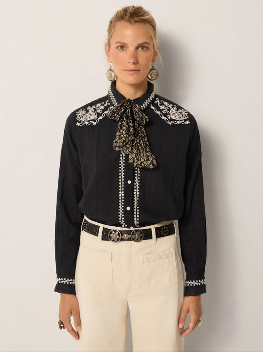 Charro Blouse - Tabasco Noir
