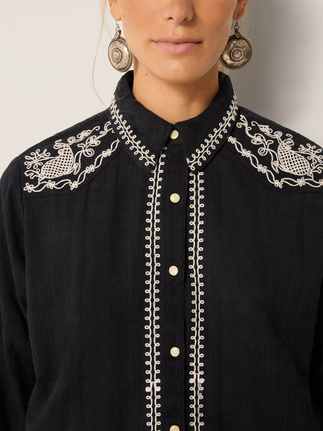 Charro Blouse - Tabasco Noir