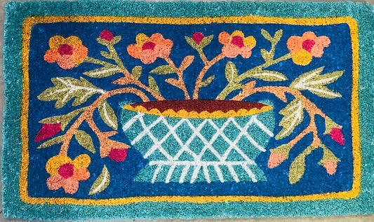 Coir Doormat - Flower Basket