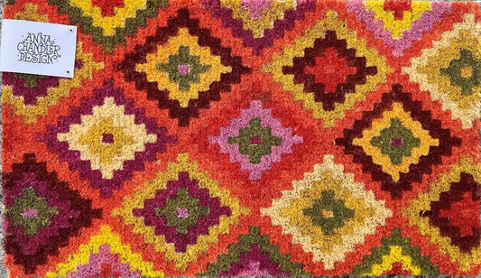 Coir Doormat – Orange Kelim