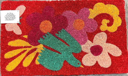 Coir Doormat – Red Bird