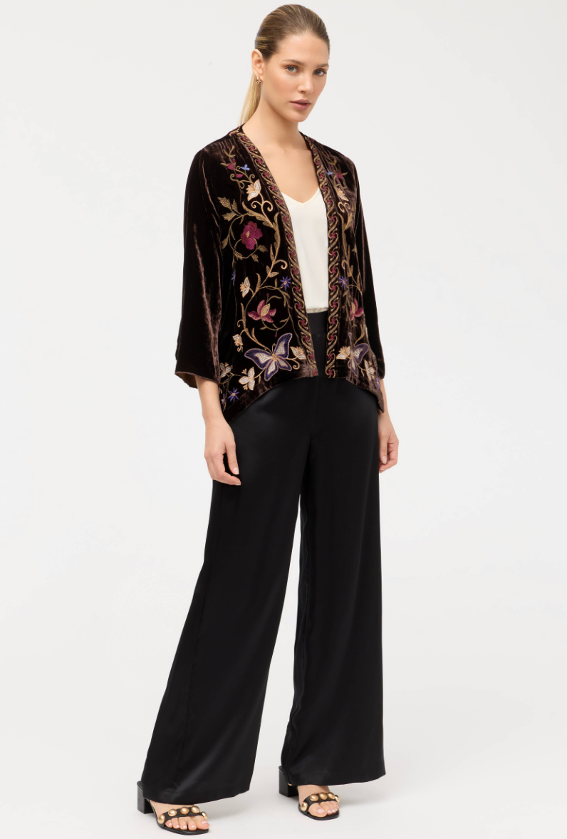 Carminia Velvet Bolero - Dark Chocolate