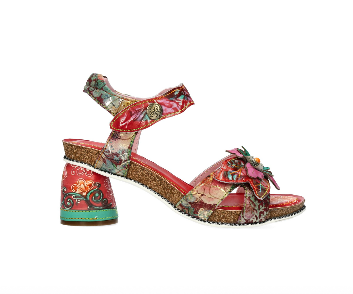 Laura Vita Framboiseo Rouge Sandal
