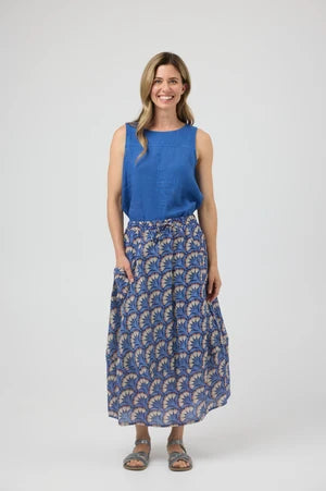 Cake Pocket Panel Skirt - French Flower