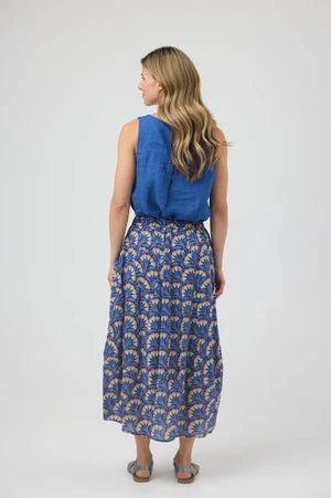 Cake Pocket Panel Skirt - French Flower