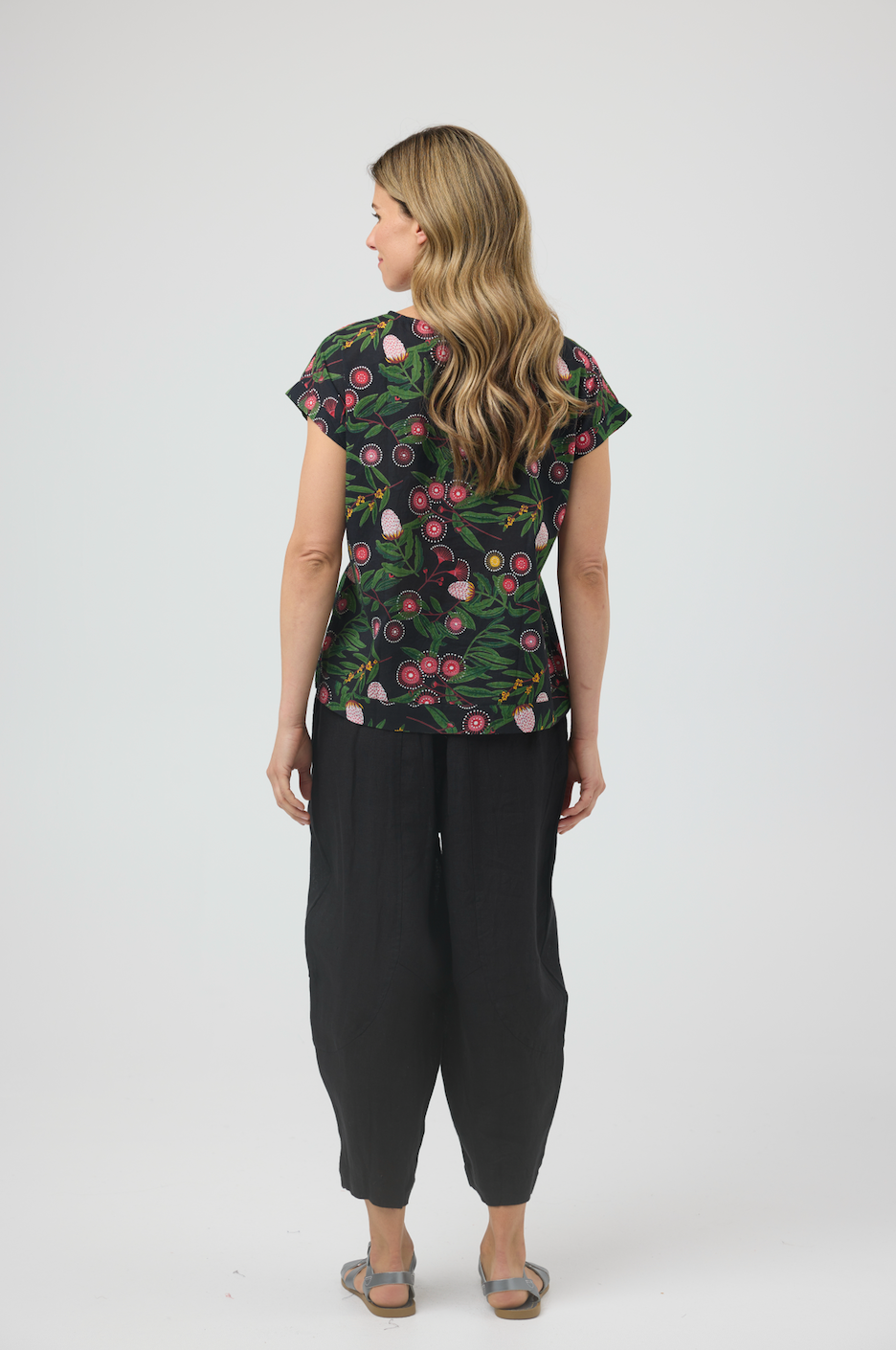 Cake Barrel Linen Pant - Black
