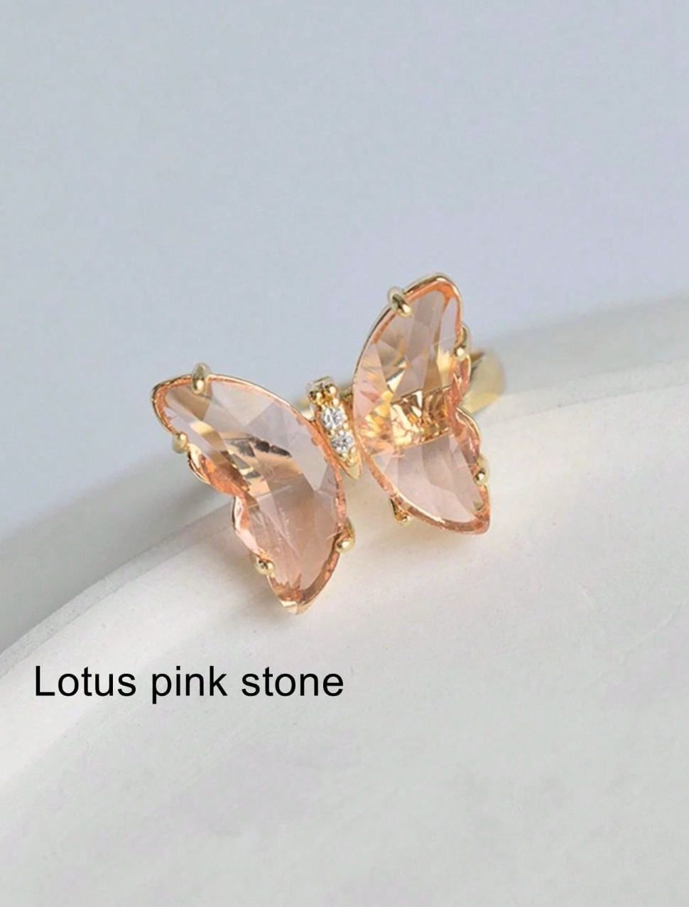 Glass Butterfly Ring