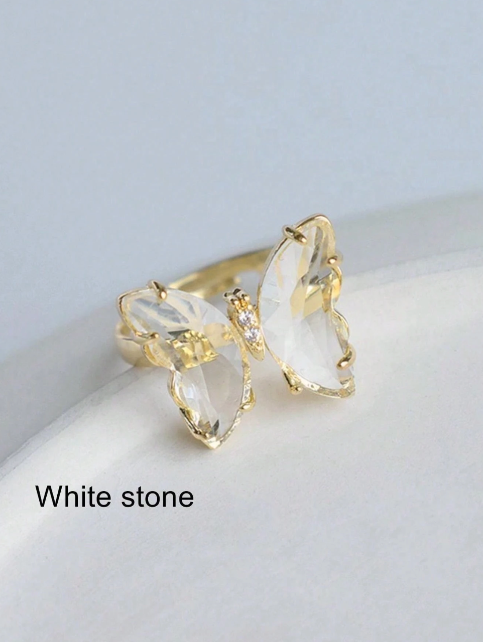 Glass Butterfly Ring