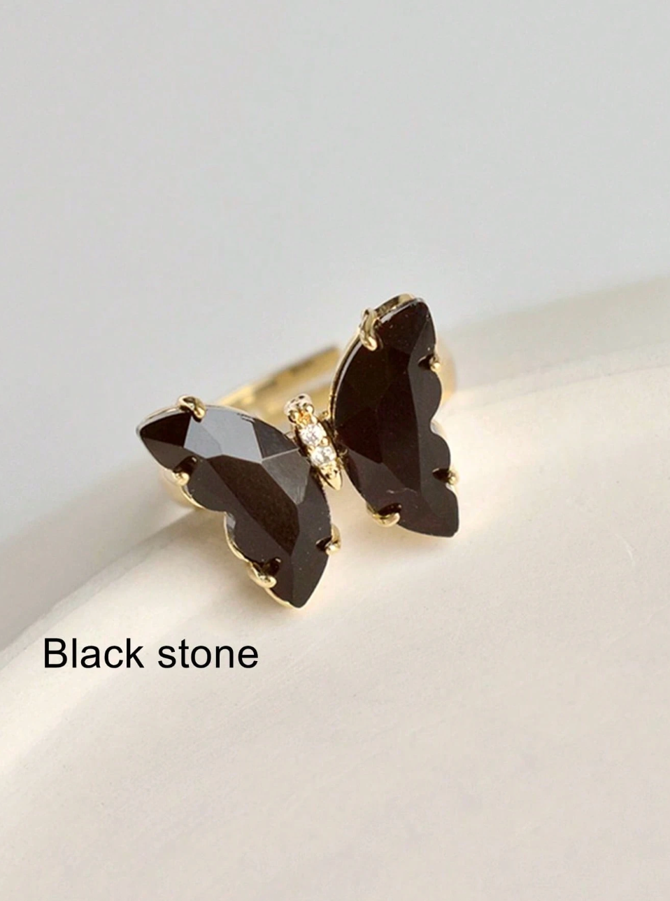 Glass Butterfly Ring