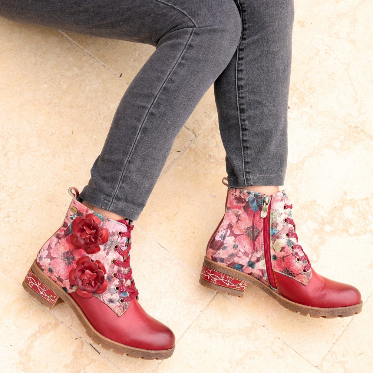 Bottines - Cerise
